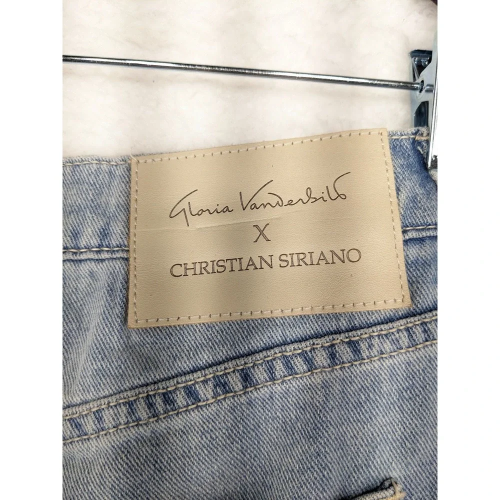 Gloria Vanderbilt Christian Siriano Wide Leg Short Denim‎ Mom Jeans 31/12